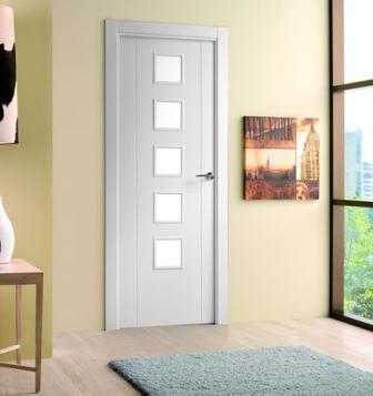 puerta moderna lacada blanca